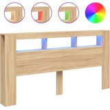 vidaXL LED uzglavlje boja hrasta sonome 200x18 5x103 5 cm | shoptok.hr