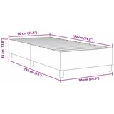  Krevetna platforma Krema 90 x 190 cm Kordura tekstil | shoptok.hr
