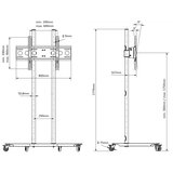 EDBAK Predstavitveno TV stojalo TR1 - 43" - 75" (109 - 190 cm) - | Shoptok.si