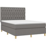  box spring s madracem LED tamnosivi 140x200 cm tkanina | shoptok.hr