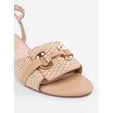 GOODIN Beige women's mid-heeled sandals | shoptok.hr
