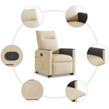  Naslonjač na podizanje od tkanine krem | shoptok.hr