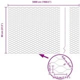 Ograje, 11 kosov U-kanal, 80 cm, pocinkano jeklo, Šesterokotna ograja 0,8x50 m, pocinkano jeklo | Shoptok.si