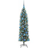  Umjetno vitko božićno drvce Zelena i bijela 150 cm | shoptok.hr