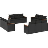  The Living Store Vrtna sedežna garnitura 12-delna z blazinami črn poli ratan - Vrtna Sedežna Garniture, (21452860) | Shoptok.si