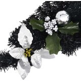 vidaXL božični okras z LED lučkami črn 90 cm PVC | Shoptok.si