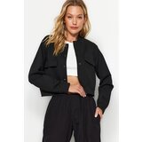 Trendyol Black Waisted Interlock Crop Jacket With Buttons | Shoptok.si