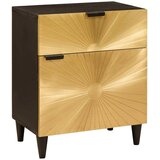  Noćni ormarić Crna i zlatna 50 x 33 x 60 cm Konstruirano drvo | shoptok.hr