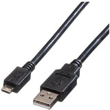 Roline USB kabel USB 2.0 USB-A vtič\, USB-mikro-B vtič 3.00 m črna zaščiten 11.02.8755, (20416905) | Shoptok.si