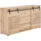 Landscape komoda, črna, barve hrasta | Shoptok.si