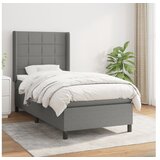  Kreveta s oprugama i madrac tamnosivi 80x200cm od tkanine | shoptok.hr