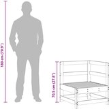  Vrtni kutni kauč Masivna borovina Vosak Smeđa 62 x 62 x 70,5 cm | shoptok.hr