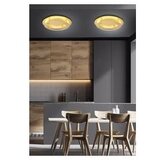 Candellux Lighting led stropna svetilka v zlati barvi s kovinskim senčilom 40x40 cm merle | Shoptok.si