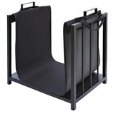 Metalna košara i stalak za drva crni | shoptok.hr