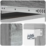 Stolna montirana na zid Siva sonoma 87 5 x 34 5 x 17 cm | shoptok.hr