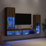 TV ormar s LED svjetlima umetnički hrast 40.5x30x102 cm | shoptok.hr