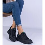 Gemre Black women's high platform sneakers Nerada | Shoptok.si