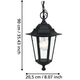 Eglo Laterna 4 vanjska viseća/1, e27, crna | shoptok.hr