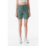 Dewberry 27145 Ribbed Drawstring Jersey Shorts-AQUA GREEN | Shoptok.si