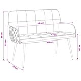  Dvosjed s metalnim nogama 2-sjedalo Morska zelena Baršun - zelena boja mora | shoptok.hr