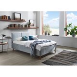 Meise Möbel Svijetlo plavi tapecirani bračni krevet s podnicom 140x200 cm Piano – | shoptok.hr