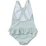 Liewood dječji kupaći kostimi amara seersucker stripe sea blue/white | shoptok.hr