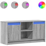 Maison Chic TV omarica - TV stojalo - Televizijska omarica z LED siva sonoma 100x34x50 cm inženirski les, (21702107) | Shoptok.si