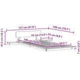  Krevetna konstrukcija Smeđa 75 x 190 cm boja drva | shoptok.hr
