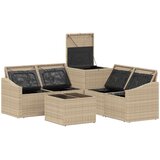  Set sofe 6 kom. Bež i krem bijela Poli Rattan i čelik | shoptok.hr
