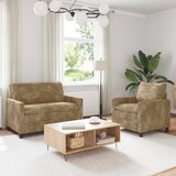  Set sofe 2 pcs Sivosmeđa Poliester | shoptok.hr