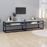 TV ormarić boja bijelog mramora 180x40x40,5 cm kaljeno staklo | shoptok.hr