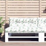 Jastuci za palete 2 kom s uzorkom lišća od tkanine Zelena 120 x 80 x 12 cm Cijene
