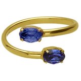 Victoria Cruz alyssa sapphire gold prsten sa swarovski kristalima ( a4503-08da )