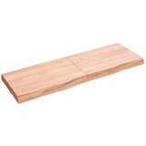 Maison Chic Stenska polica - Viseča Polica svetlo rjava 120x40x(2-6) cm trdna hrastovina, (21784675) Cene