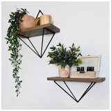  Set od 2 zidne police od smreke, smeđa | Eponuda.com
