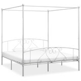  Okvir za krevet s nadstrešnicom bijeli metalni 180 x 200 cm | shoptok.hr