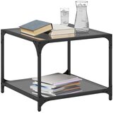  Stolići za kavu s crnim staklenim vrhom 2 kom 50x50x40 cm čelik | shoptok.hr