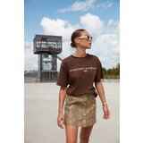 Trendyol Štampana smeđa ženska majica pink | ePonuda.com