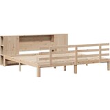 vidaXL Knjižna postelja brez vzmetnice 180x200 cm trdna borovina | Shoptok.si