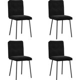 Maison Chic Jedilni stoli - Vzorci stoli 4 kosi črn žamet A684, (22032075) Cene