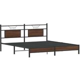 vidaXL Posteljni okvir brez vzmetnice rjavi hrast 160x200 cm inž. les | Shoptok.si