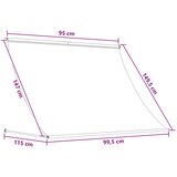 Nadstrešnica Antracit i bijelo 100 x 150 cm | shoptok.hr