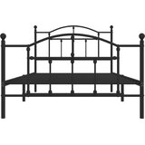  Metalni okvir kreveta uzglavlje i podnožje crni 107x203 cm | shoptok.hr
