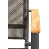 Ambia Garden ZLOŽLJIV VRTNI SEDEŽ tikovina aluminij antracit, črna | Shoptok.si