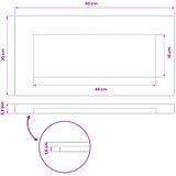  Pravokutni stolni vrh 60 x 30 x 3,2 cm Pravokutni | Shoptok.si