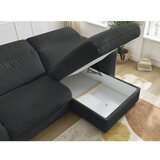 Bobochic Paris črna raztegljiva kotna sedežna garnitura (s kotom po izbiri) achille | Shoptok.si