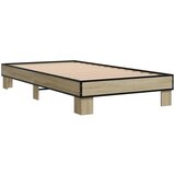 vidaXL Okvir za krevet boja hrasta 100x200cm konstruirano drvo i metal Cijene