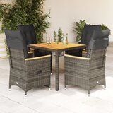 vidaXL 5-dijelni vrtni blagovaonski set sivi od poliratana | shoptok.hr