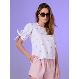 Sinsay Košulja-bluza s vezenim cvjetovima i pamukom | shoptok.hr