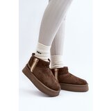 Boto Platform Snow Boots with Dark Green Pattern Udra | Shoptok.si